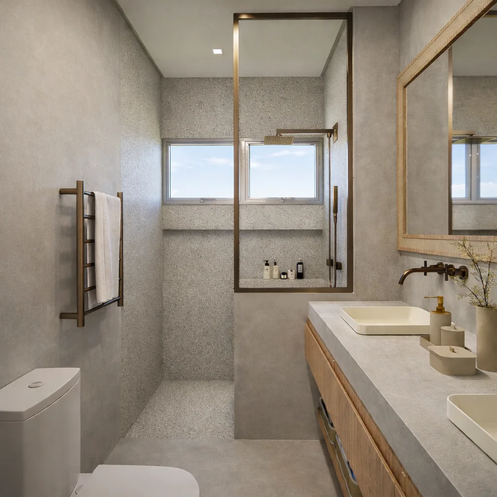 Banheiro assinado por Larissa Gabriela Arquitetura